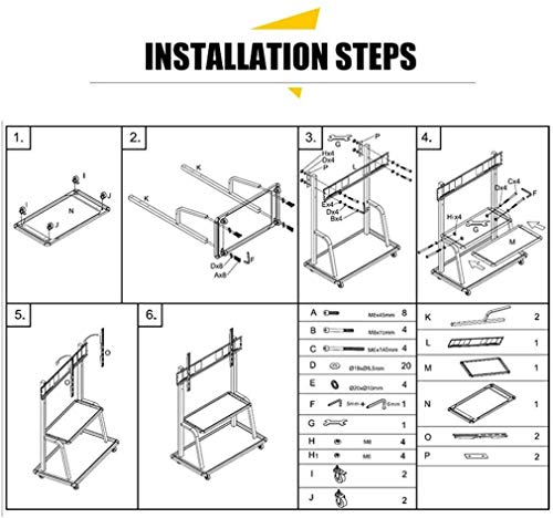Soporte móvil ajustable para TV de 55-75 pulgadas miniatura 5