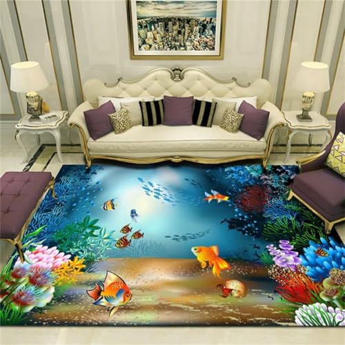 Tapis pour chambre d'enfant bleu et lavable pour jouer sans taches - 2