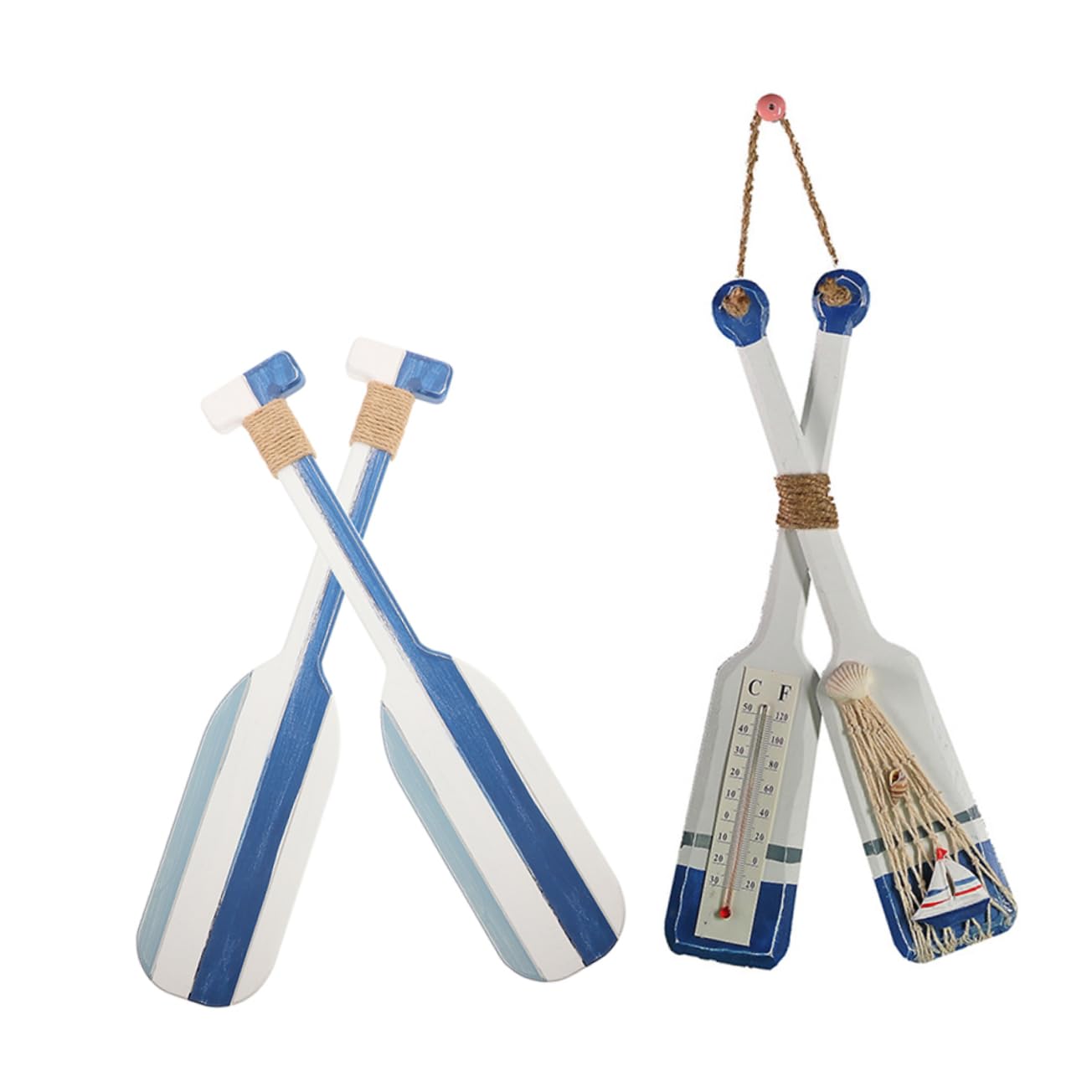 Pagaie bois bleu décoration murale cadeau idéal pour fête et anniversaire