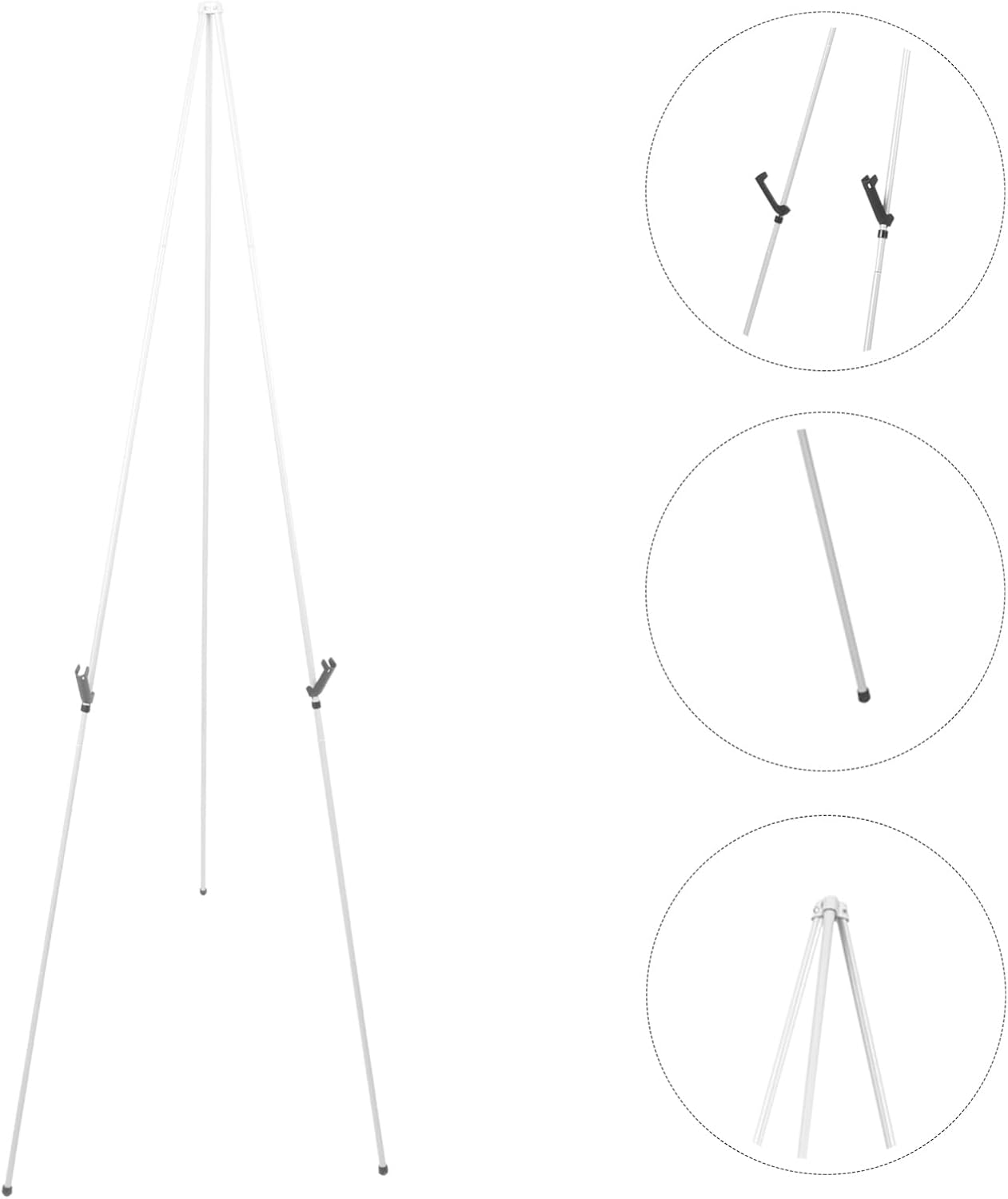 Art Display Tripod Easel Stand Portable Metal Painting Display Rack for Classroom Exhibitions and Outdoor Use for Students and Beginners
