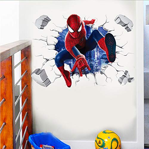 Fang Lian Spider Man Wall Decals For Kids Room Wall Decor Diy Removable Superhero Wall Stickers For Ultimate Spider-Man Bedroom Living Room Children Themed Room Party Decoration (Size 24 X 16 Inch) #TOP4