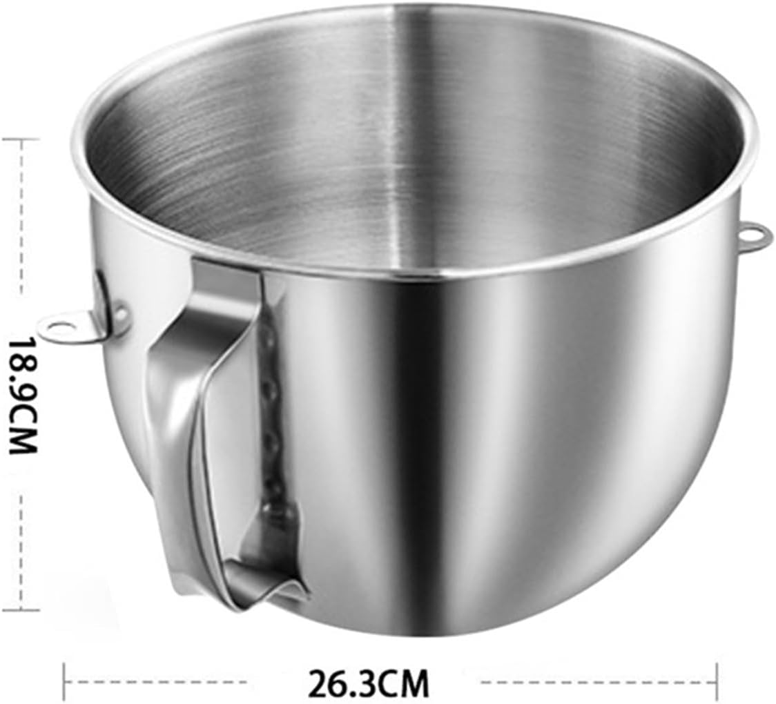 mixer bowl, 7QT Stainless Steel Mixer Bowl，Compatible For Kitchenaid，Tilt-Head Mixers KSM70SKXXV8 KSM70SKXXCA KSM70SKXXBK,for baking & cooking