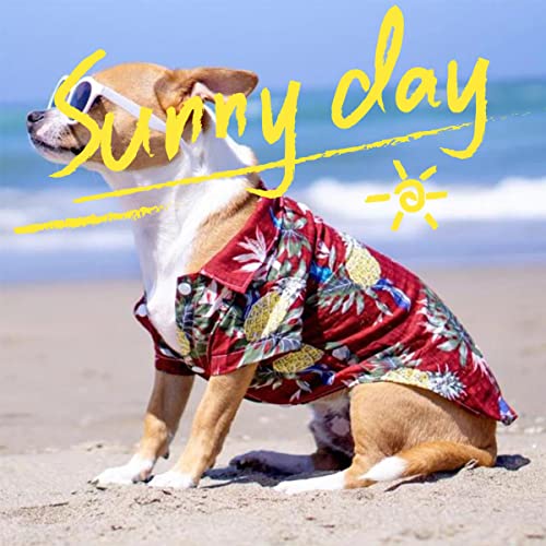 Pet Summer Clothes Dog Hawaiian Shirt Puppy Shirts For Small Dogs Boy Girl Hawaii Style Floral Dog Shirt Pet Tshirt Outfit Apparel For Chihuahua Yorkie Shih Tzu Teacup Cat Clothing 4 Pack (Small) #TOP1