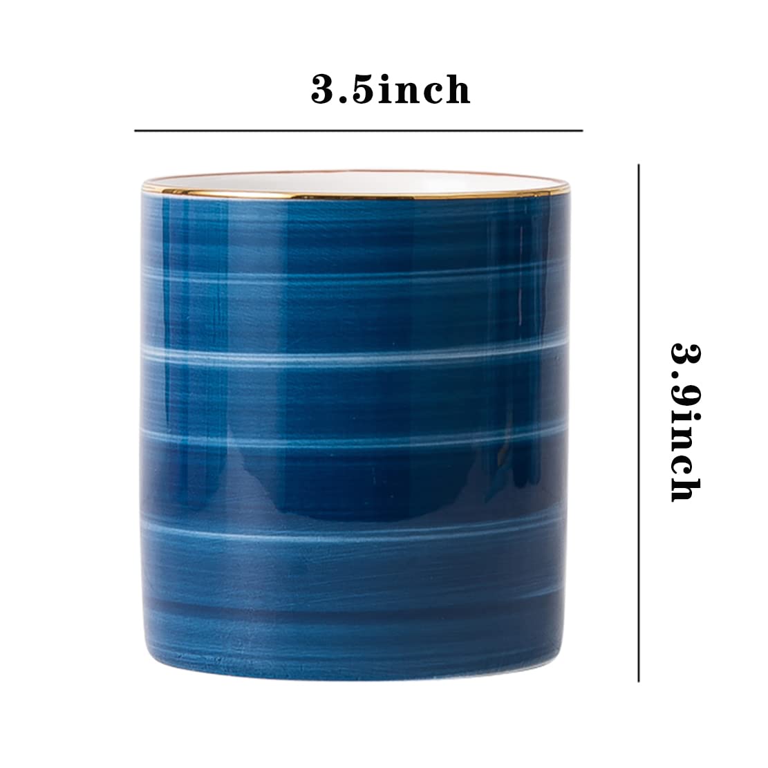 Soporte de cerámica para bolígrafos, soporte para lápices, brochas de maquillaje, para el hogar, oficina, escritorio (B)