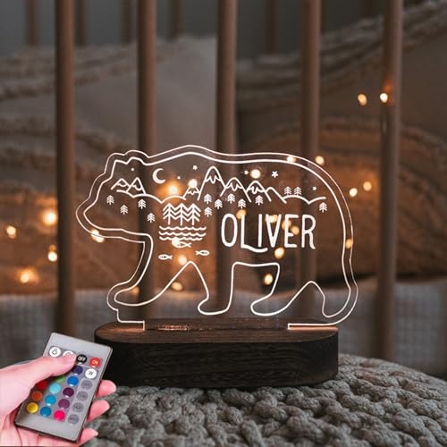 Lámpara de noche personalizada con luz LED acrílica miniatura 3