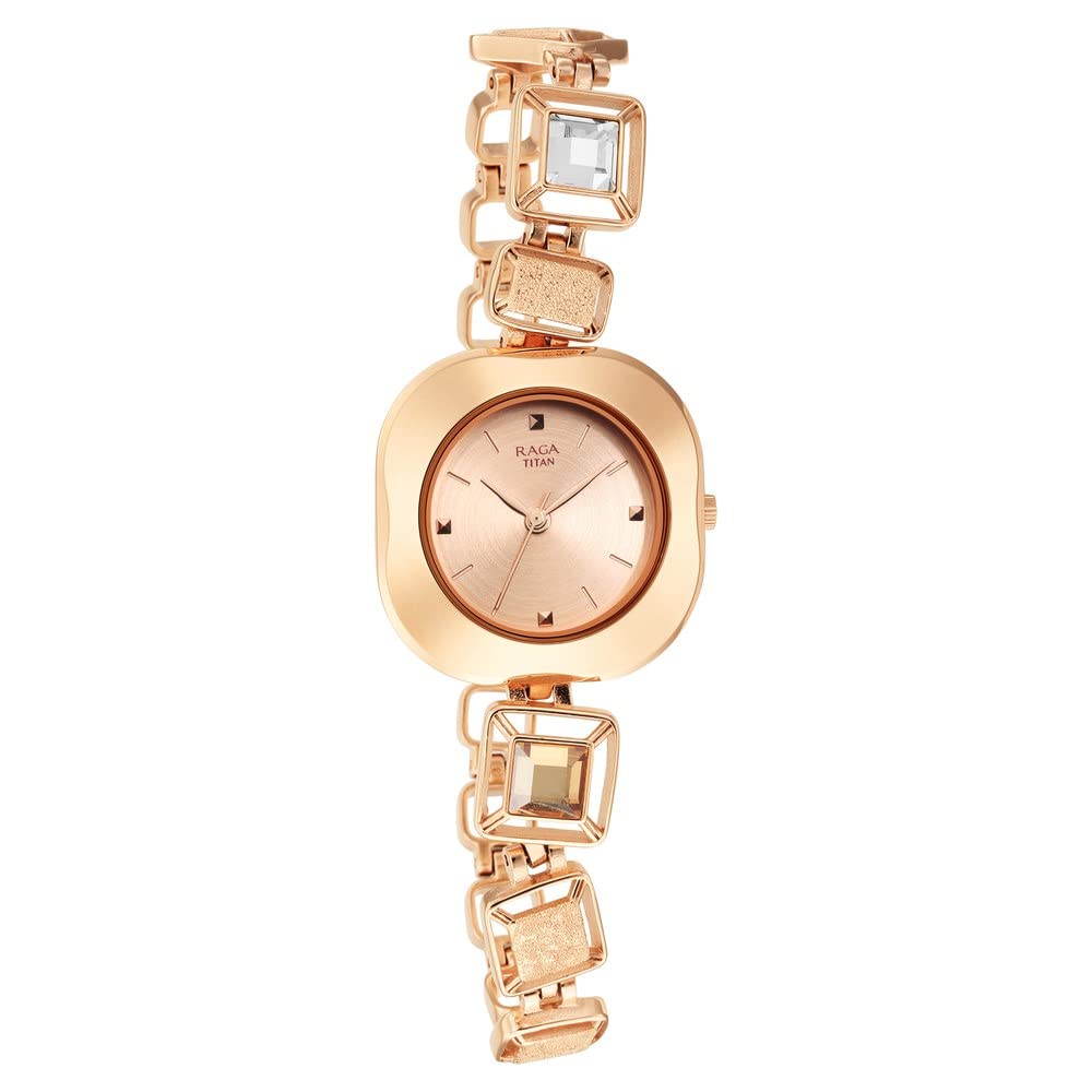 Titan Raga Love All Rose Gold Dial Women Analog Watch with Metal Strap-NS95156WM01 (B0BS3N37YP) Amazon Price History, Amazon Price Tracker