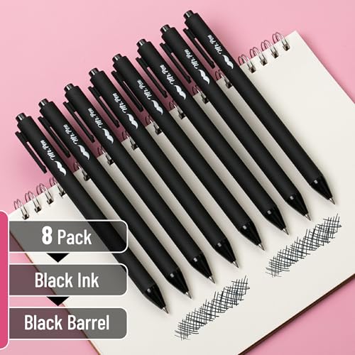 Mr. Pen Bolígrafo Retráctil Gel Pack 8 Tinta Negra miniatura 2