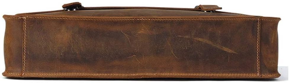 Miniatura 4 de 14inch Laptop Shoulder Messenger Bag Vintage Crazy Horse Leather Briefcase Satchel Tote for rk Business Travel Crossbody bag