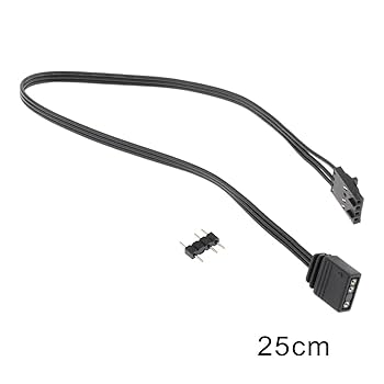 各4本 RGBケーブル RGB 4Pin から標準 ARGB 3Pin 5V アダプタコネクタ RGB ケーブル