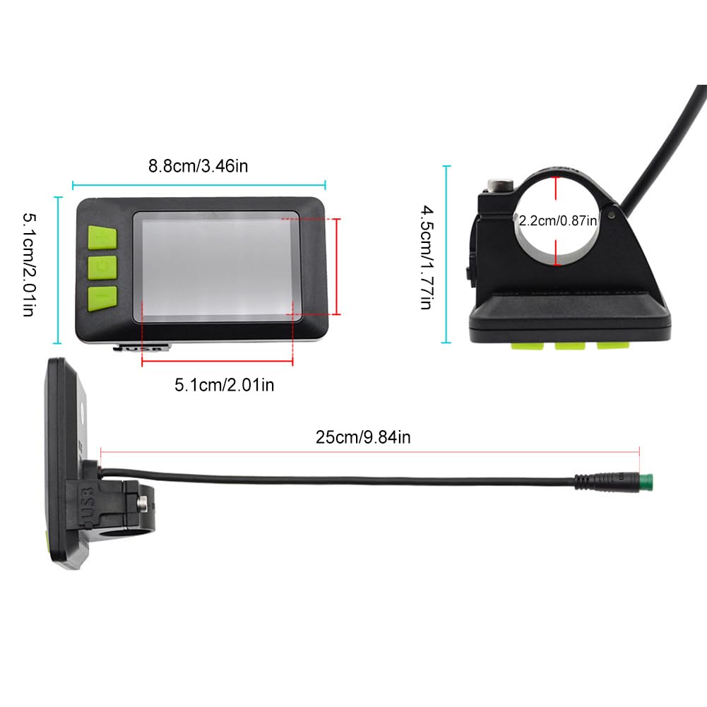 Pannello di controllo per bicicletta elettrica 24 V 36 V 48 V LCD tachimetro per monopattino esterno