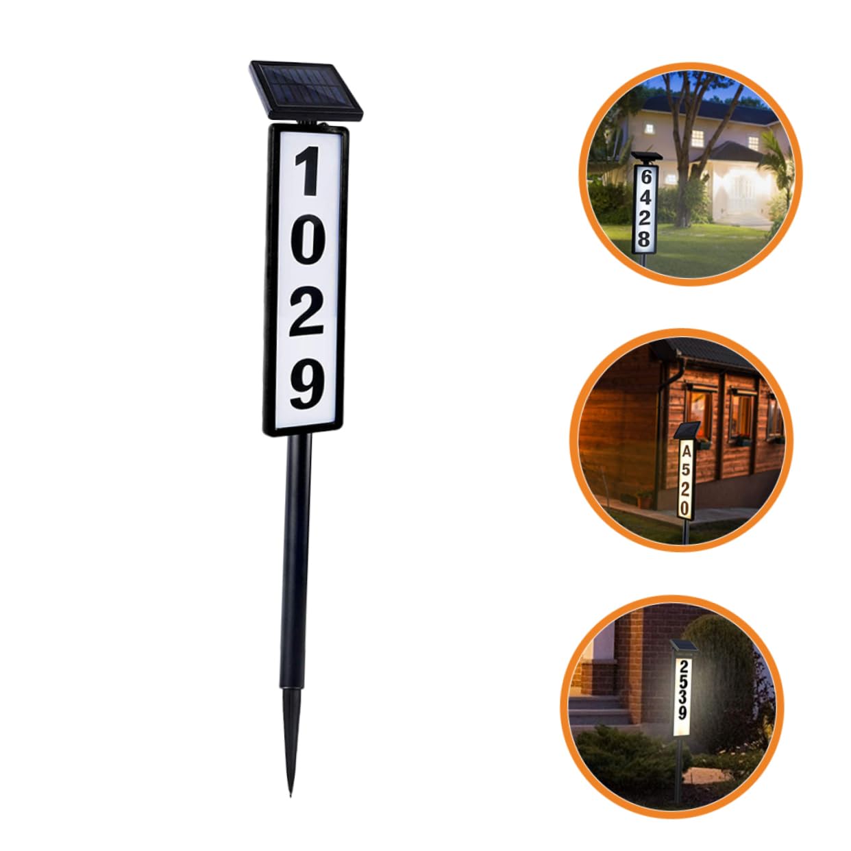 BESTonZON Luce Solare Per Civico Segnaletica Esterna Luminosa Targa Solare Per Indirizzo Per Giardino Strada Patio Facile Installazione e Risparmio Energetico