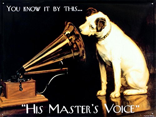 His Masters Voice Tin Sign 16 x 12in