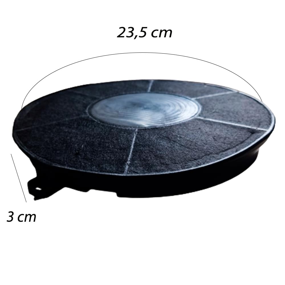 Filtr do okapu śmigłowego | Filtr z węglem aktywnym kompatybilny z wentylowanym okapem śmigło | Kompatybilny zamiennik okapu Rozmiar: 23,5L x 23,5L x 3cm