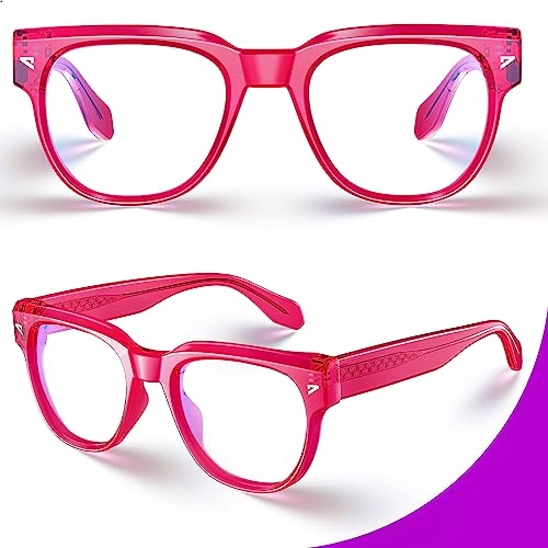 Image of VISOONE Square TR90 Blue Light Blocking Glasses with Anti Glare Computer Glass Woman and Men SAGE