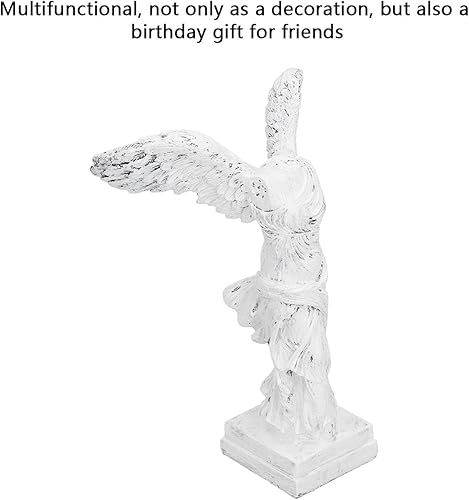 Miniatura 2 de LIZEALUCKY Estatua clásica de la victoria griega alada, figura de resina romana de la diosa de la fuerza y la victoria para decoración del hogar,