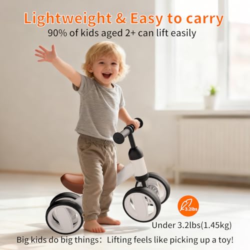 Image of Kid's Balance Bikes for 1 Year Old Boys and Girls, 12-36 Months Toddler Ride-on with Adjustable Seat, First Birthday Gifts for Kids