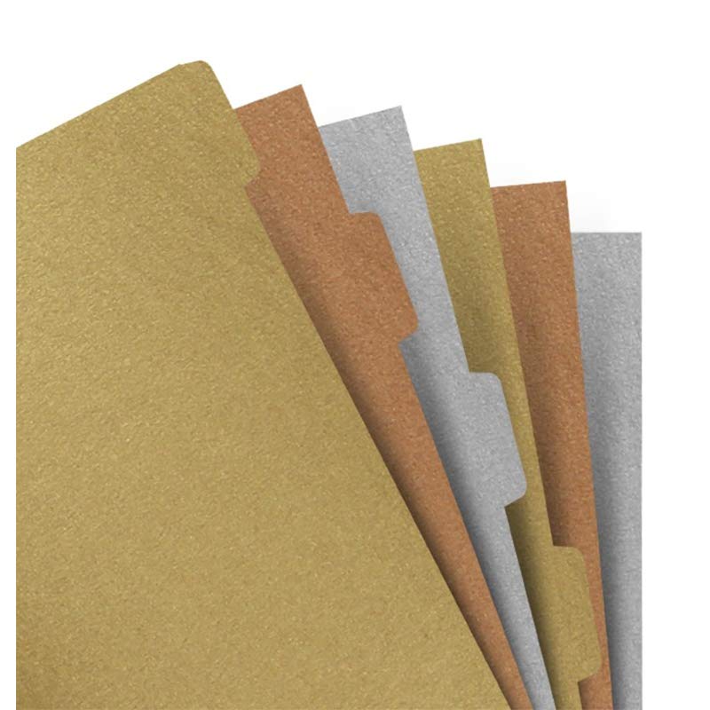 Filofax Metallic A5 Notebook Refill Blank Index 6 tabs Assorted, Mix - Image 2