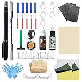 Wormhole Tattoo Stick and Poke Kit Microblading Kit Tattoo Kit DIY Tattoo Kit Home Tattoo Kit with Ink Microblading Pen for Tattoo Supplies and Eyebrow TK095