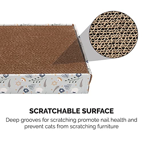Image of Furhaven Holiday Classic Reversible Corrugated Cat Scratcher Pad w / Catnip - Hanukkah Print, One Size
