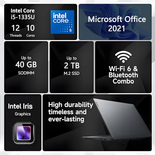 Image of Lenovo New 15.6 inch Touchscreen Business and Student Laptop(2025 /2026 Edition), Intel Core i5-1335U(Outperforms i7-1255U), 16GB RAM, 2TB SSD, Ultra Slim Design, Long Battery Life, Windows 11 Pro, WOWPC