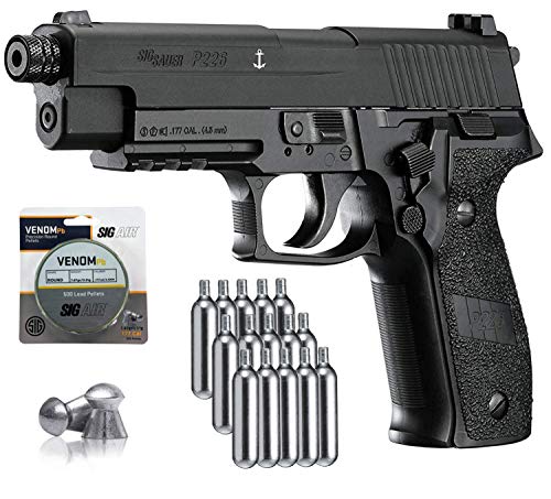SIG Sauer P226 Air Pistol with CO2 12 Gram (15 Pack) and 500