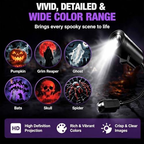 Plug and Play HD Star Projector Halloween, Projector Halloween - 2