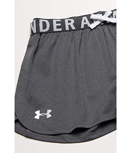 image for Under Armour Girls' Play Up Solid Workout Gym Shorts , Pitch Gray Ligh
