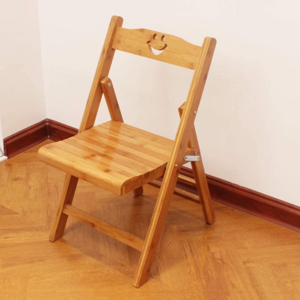 LINGWEIDesigner Solid Wood Backrest Chair,Living Room Office Study Solid Wood New Chinese Style Chairs,Folding Small Bench Backrest Stool Bamboo Solid Wood Stools.