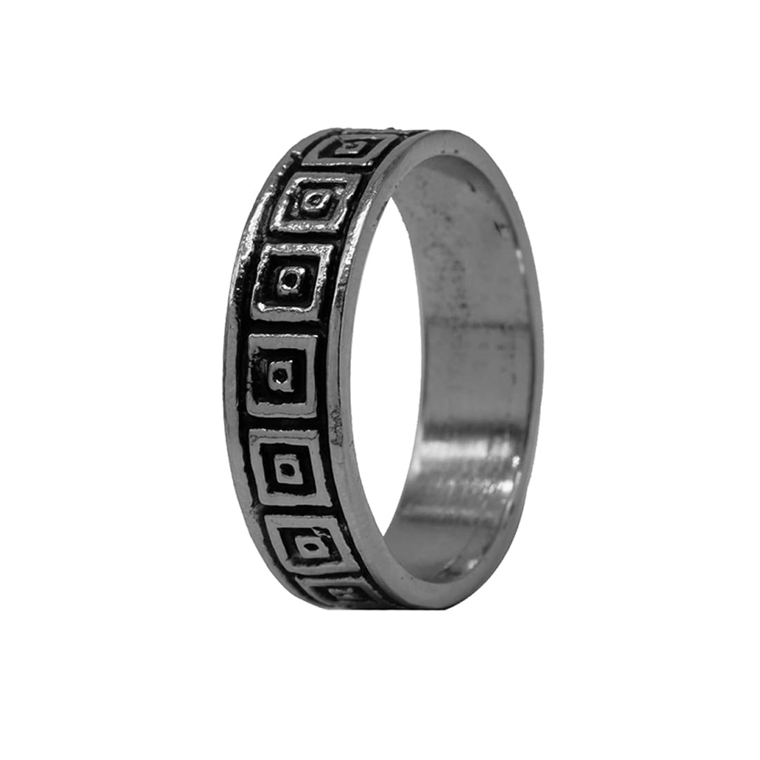 Rihi By P.C. Chandra Jewellers 925 Sterling Silver EterKnight Heritage Motif Oxidised Band Ring for Men | BIS Hallmarked | With Certificate of Authenticity and 925 Stamp|Gifts for Men and Boys-image-25
