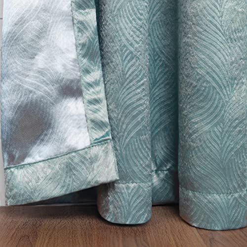 Superior Blackout Curtains, Room Darkening Window Accents, Sunblocking, Thermal, Modern Geometric Waves with Grommets - Image 3