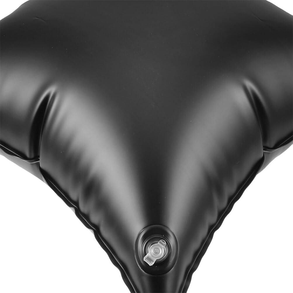 MAGICLULU Cuscino All'acqua da Gonfiabile Resistente Nero Viaggio Pvc in Ergonomico Supporto per Campeggio Auto