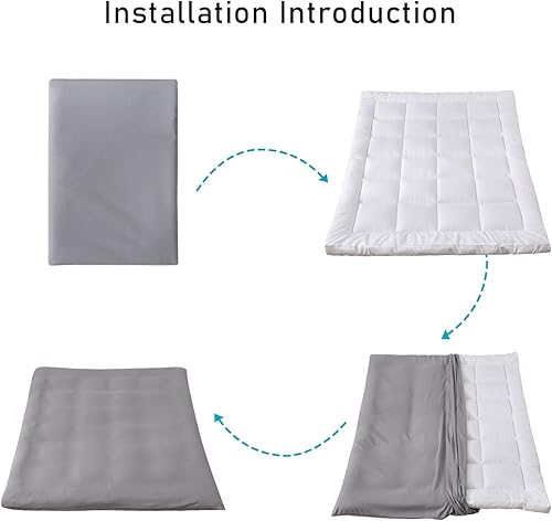 Miniatura 5 de Funda de colchón plegable de futón japonés para cama matrimonial, Queen, King, individual, tatami, colchoneta de meditación, colchoneta de dormir,