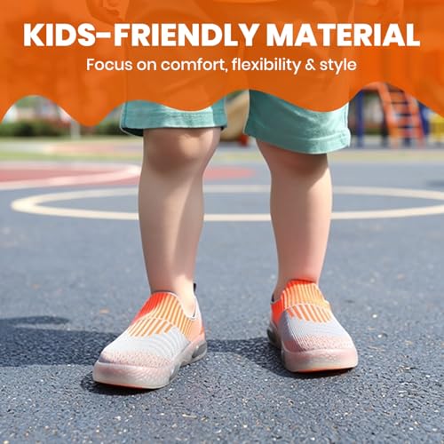 Image of Coolz Kids Unisex Casual Knitted Shoes with Multicolored LED Lights Blink-7 for 1-4 Years Boys and Girls