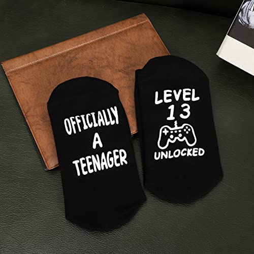 Zxgxlaw Birthday Gifts For 13Th Boys Girls Son Daughter Him Kids,13 Year Old Teenage Gamer Christmas Crew Funny Gaming Socks thumb #2