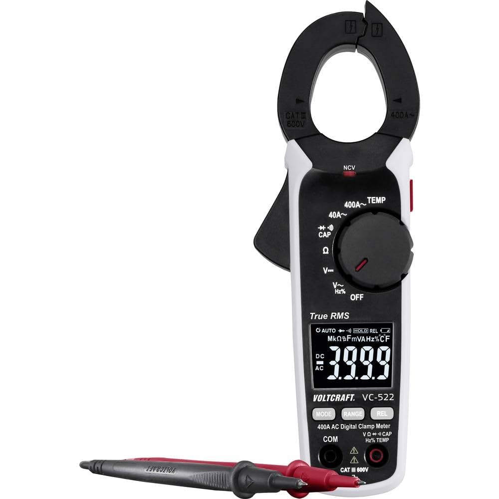 VOLTCRAFT VC-522 - Alicates de corriente digital CAT III 600 V (Counts): 4000