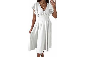 White Maternity Skater Dress for Baby Shower
