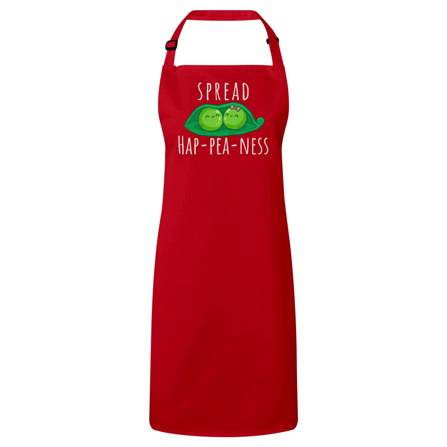 Tablier cuisine rouge anti-taches Spread Hap-pea-ness confortable - 4