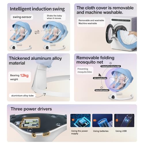 Baby Rocker and Swing with Bluetooth