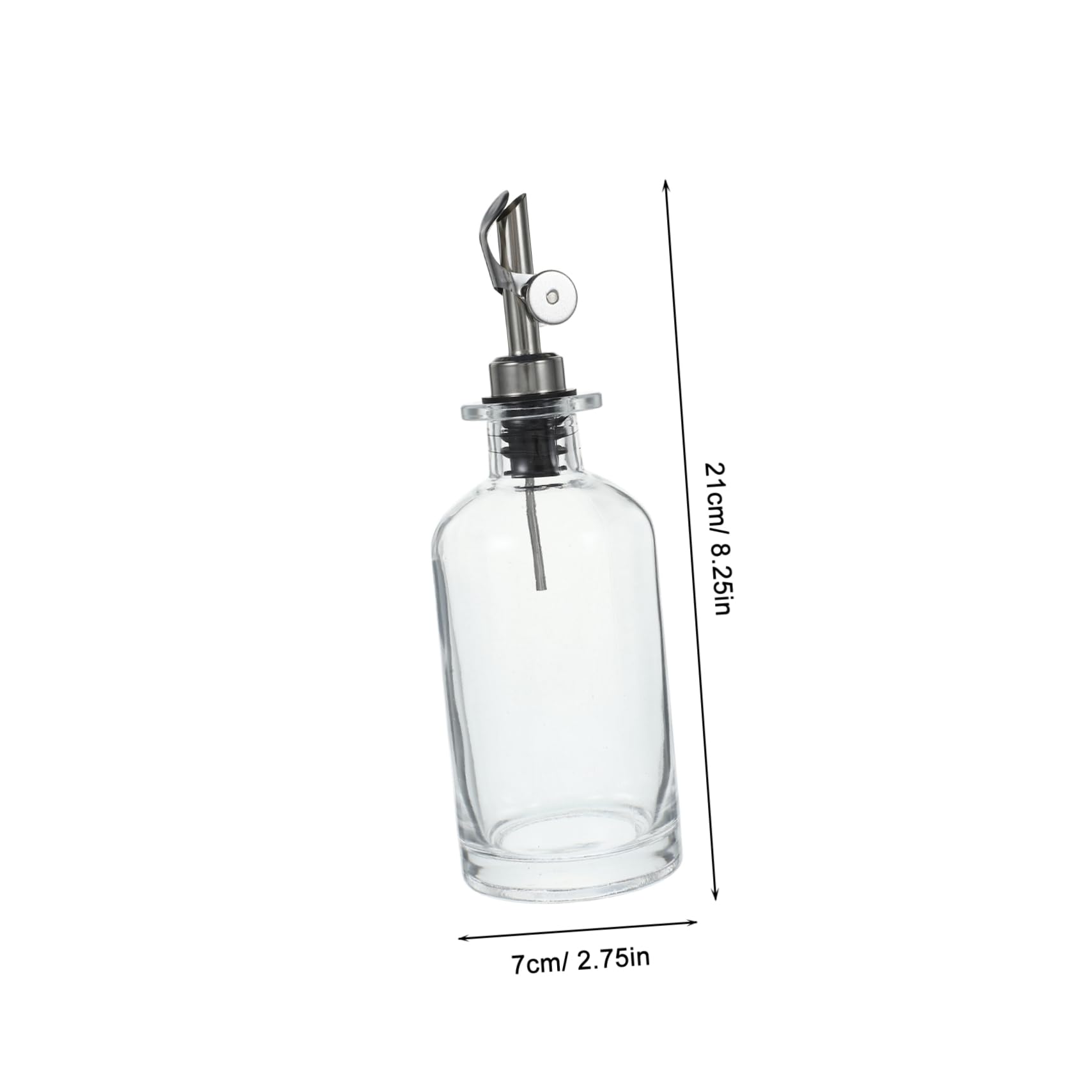 2 Stück Glas Ölflaschen 350 Ml Selbstregulierend Automatischer Ausgießer Küchenölspender für Sojasauce Essig Transparent mit Abdeckmechanismus Küchenutensilien