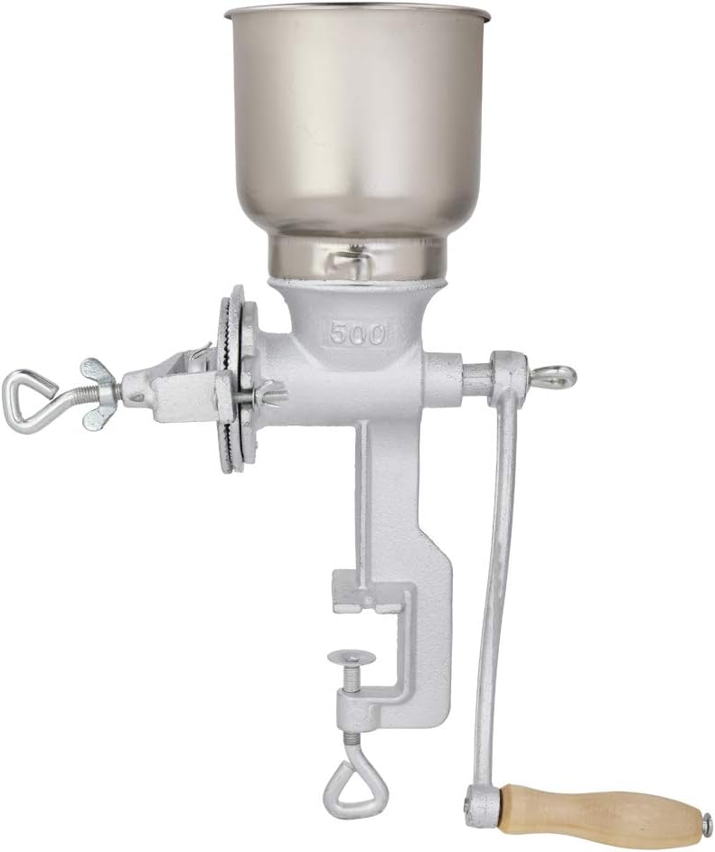 Manual Grain Grinder, Hand Cranking Small Grain Mill, Manual Grinder For Corn, Rice, Soybeans, Pepper, Chickpeas, Cast Iron Wheat Grinder For Domestic Use