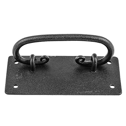 Renovators Supply Manufacturing Cabinet Pulls 4.4 In. Black Wrought Iron Drawer Bail Pulls With Mounting Hardware #TOP6