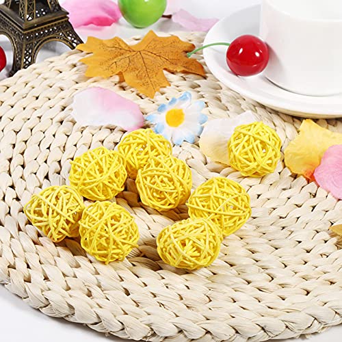Tissting 20 Pieces Wicker Rattan Balls, 3cm Decorative Balls - Image 3