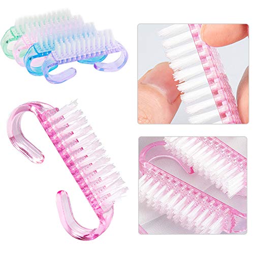 FAFAHOUSE 6 PACK Handle Grip Nail Fingernail Brush Nail Hand Scrubbing Cleaning Brushes