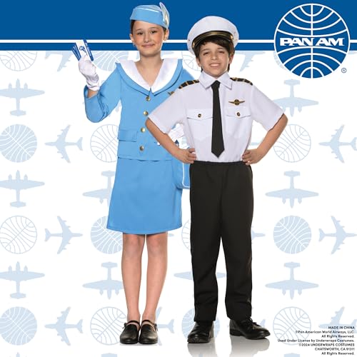 Disfraz Infantil Azafata Pan Am Talla Large miniatura 4
