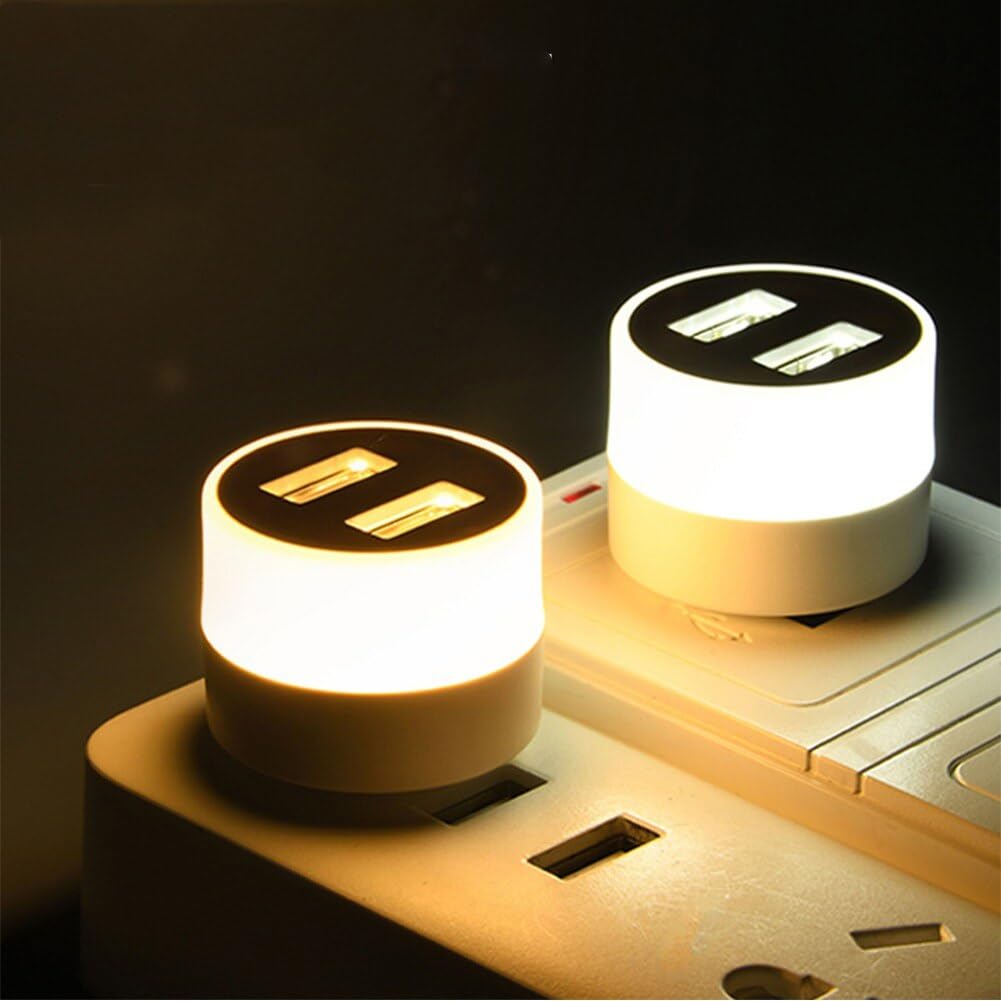 Sarvadeshi USB Plug Lamp Computer Mobile Power Charging USB Book Lamps LED Eye Protection Reading Light, Desktop-USB Port Extension with Light, Multi 2 Port Mini USB Splitter Adapter Extension (2PCS) (B0CJFYDB4J) Amazon Price History, Amazon Price Tracker