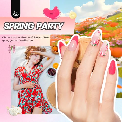 Image of Beetles Gel Nail Polish Kit with U V Light - 32 Colors Gel Polish 54 Pcs Nail Kits with Base and Glossy Top Coat Soak Off DIY Salon Beginner-friendly Manicure Nails Stuff Gifts for Women