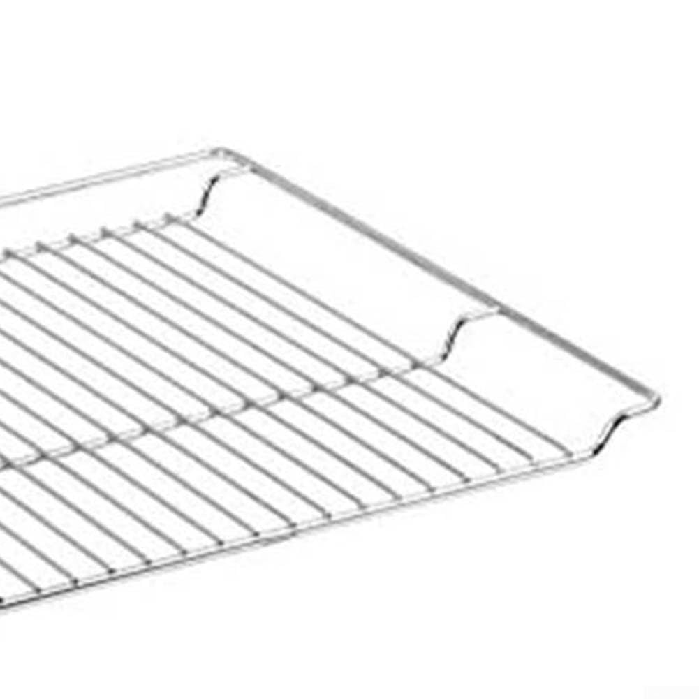 Griglia da forno cromata, 465 x 375 mm, resistente al calore fino a 600 °C, lavabile in lavastoviglie, griglia per forno e grill