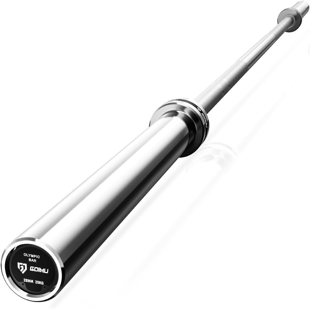PB01 7FT Olympic Barbell, Weight Bar with Knurled Grip for Squats, Deadlifts, Weightlifting, Strength Training, Bench Press, Fits 2-inch Standard Weight Plates, 1500LB Capacity
