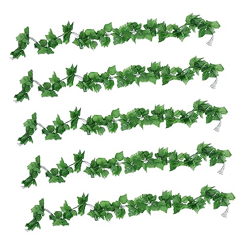 STOBAZA 5 Piezas Simulación Vid Verde Artificiales Decoración Realista para Bodas Fiestas Hogar Oficina Jardín