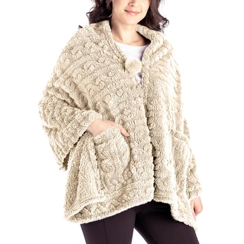 Hello Mello The Coziest Blanket Wrap Plush Poncho